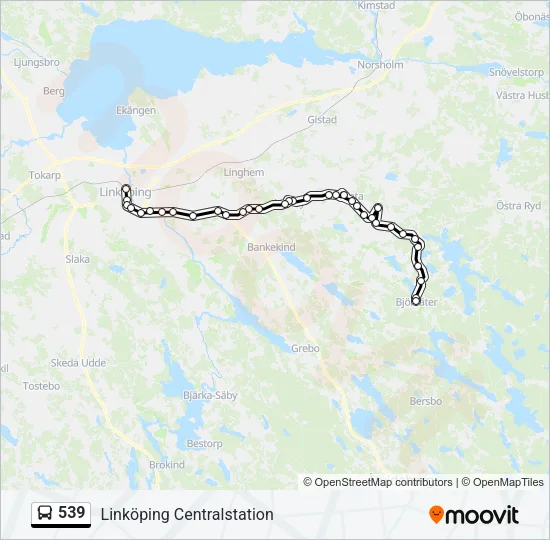 539 Bus Line Map