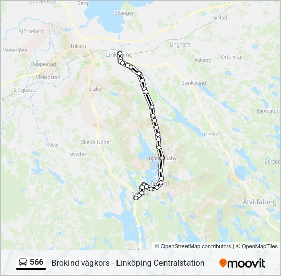 566 Bus Line Map