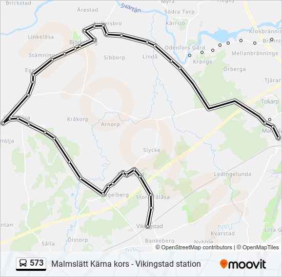 573 Rutt Tidtabeller, Hållplatser & Kartor Vikingstad Station