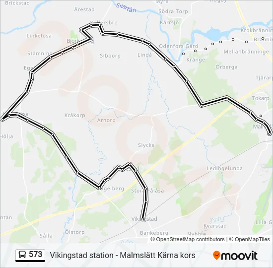 573 Bus Line Map