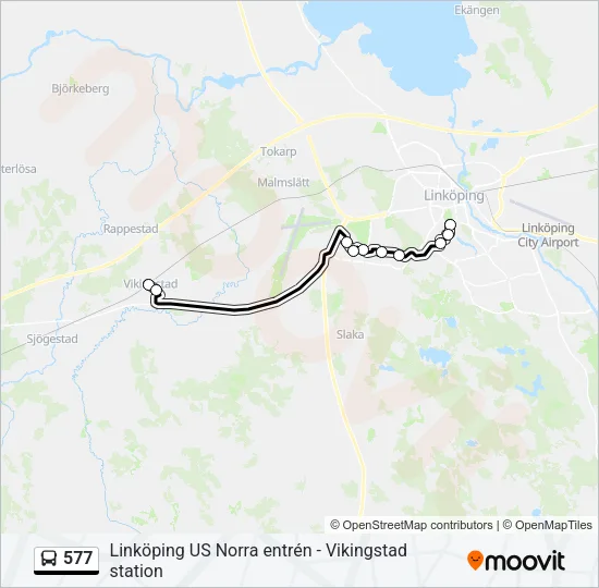 577 Bus Line Map