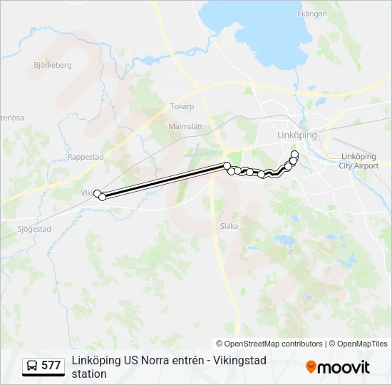 577 Bus Line Map