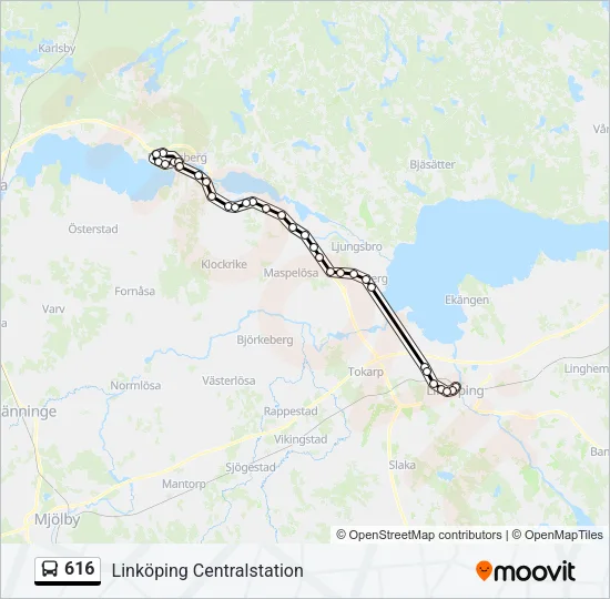 616 Bus Line Map