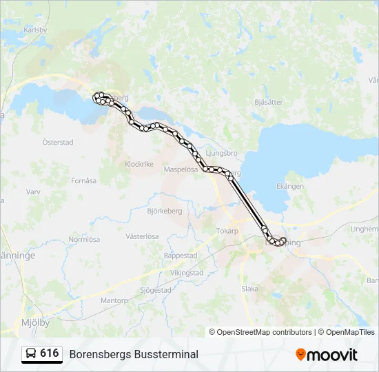 616 Bus Line Map