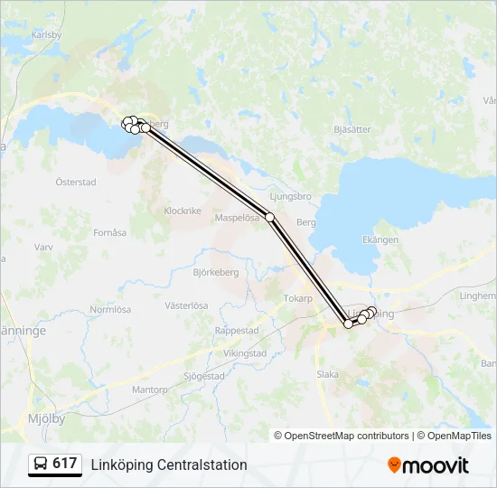 617 Bus Line Map