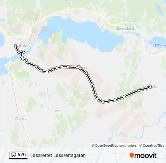 620 Bus Line Map