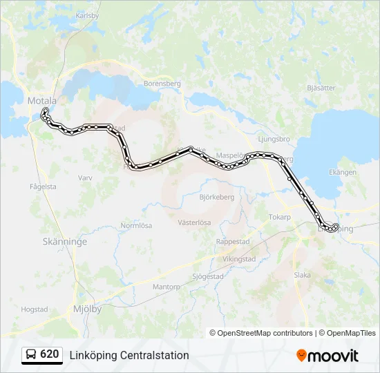 620 Bus Line Map