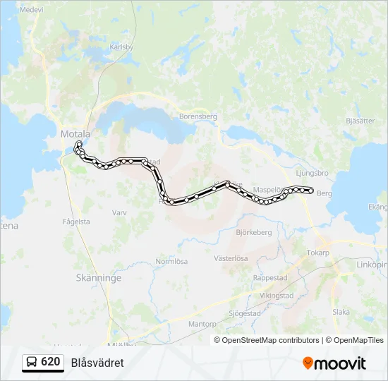 620 Bus Line Map
