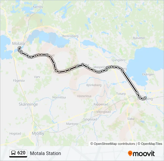 620 Bus Line Map