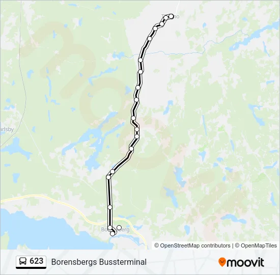 623 Bus Line Map