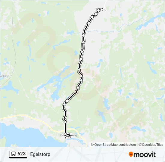 623 Bus Line Map