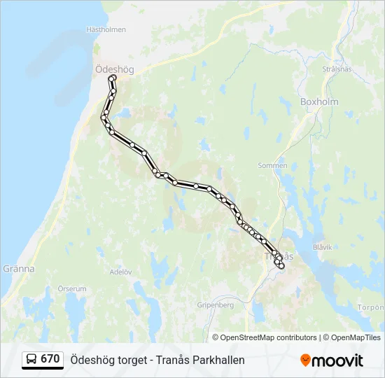 670 Bus Line Map