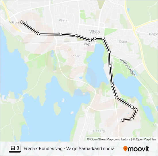 3 Bus Line Map