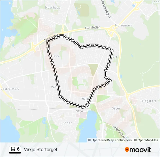 6 Bus Line Map