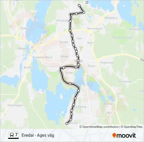 7 Bus Line Map