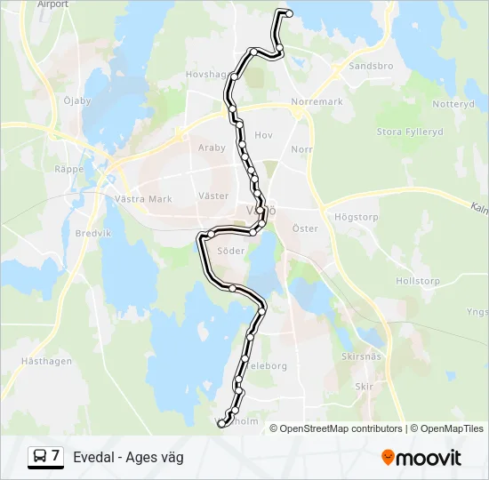 7 Bus Line Map