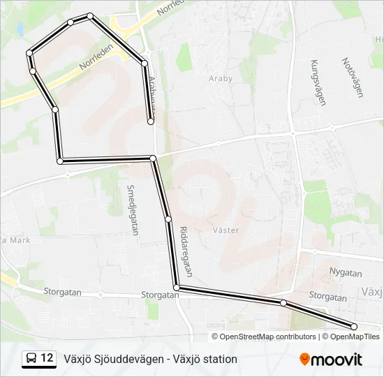 12 Bus Line Map