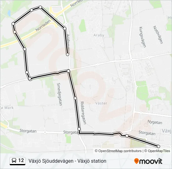 12 Bus Line Map