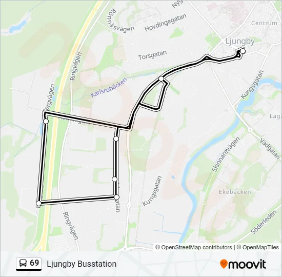 69 Bus Line Map