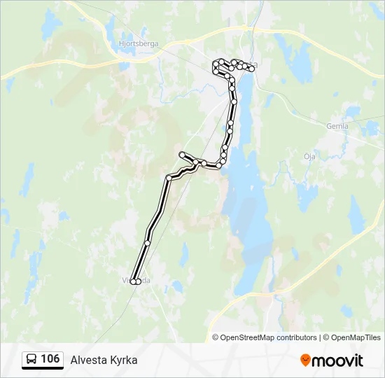 106 Route: Schedules, Stops & Maps - Alvesta Kyrka (Updated)