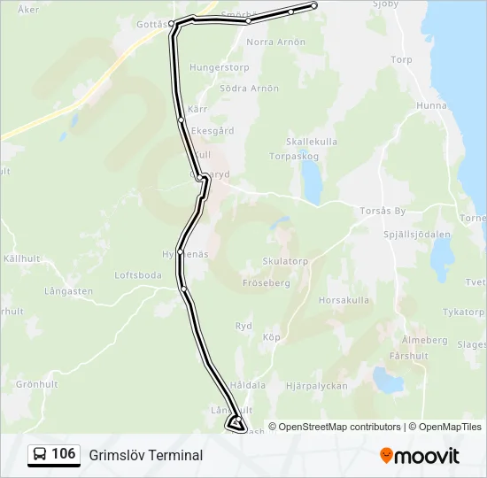 106 Bus Line Map