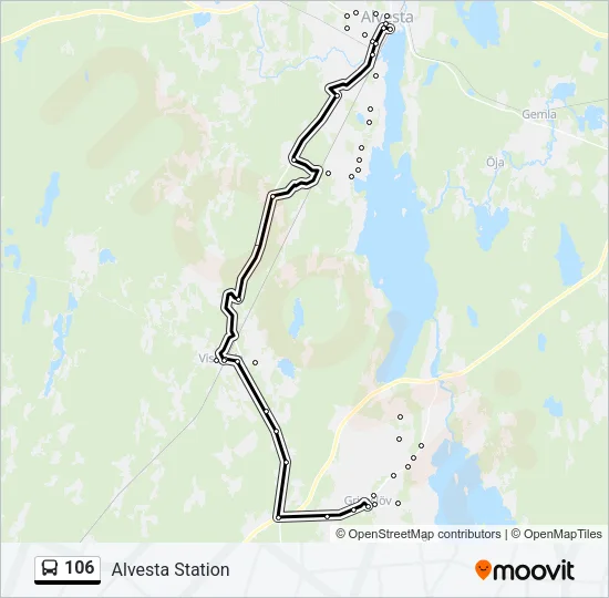 106 Bus Line Map