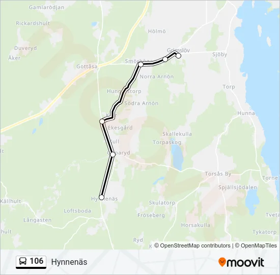106 Bus Line Map