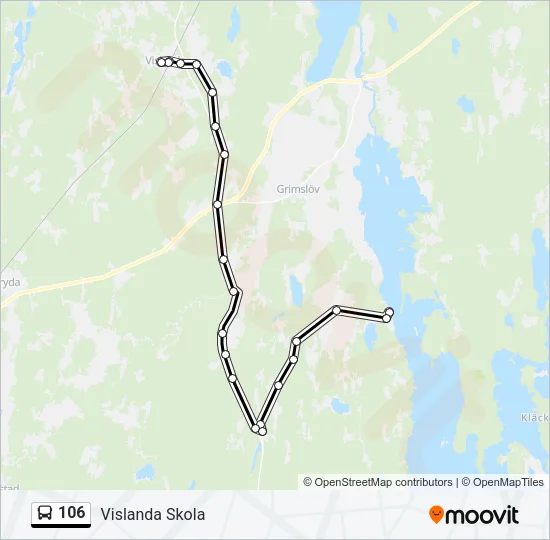 106 Bus Line Map