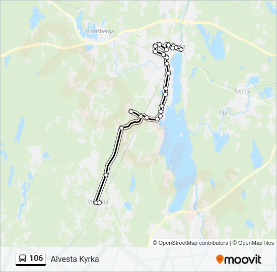 106 Bus Line Map