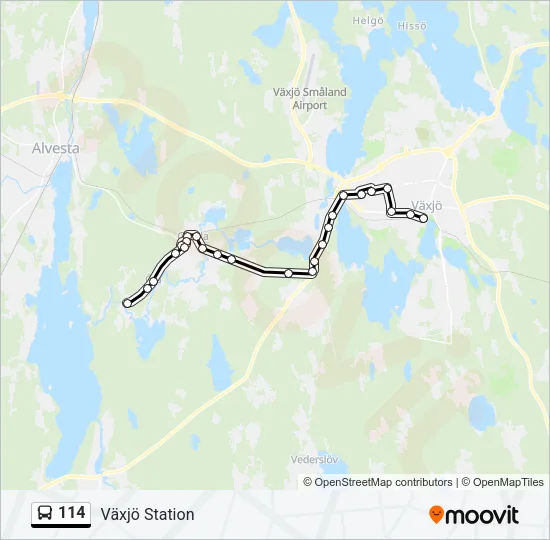 114 Bus Line Map
