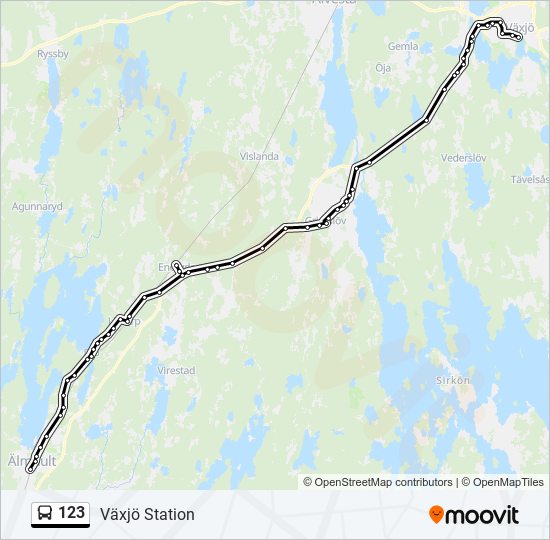 123 bus Line Map