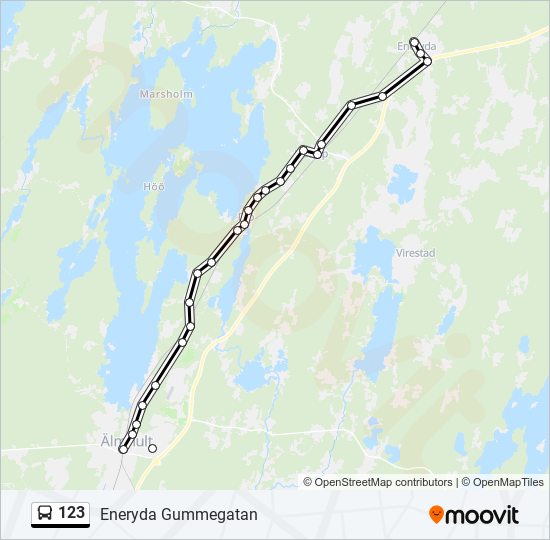 123 bus Line Map