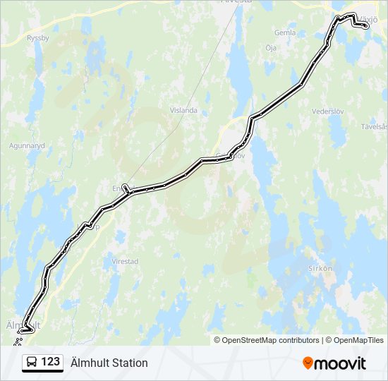 123 bus Line Map