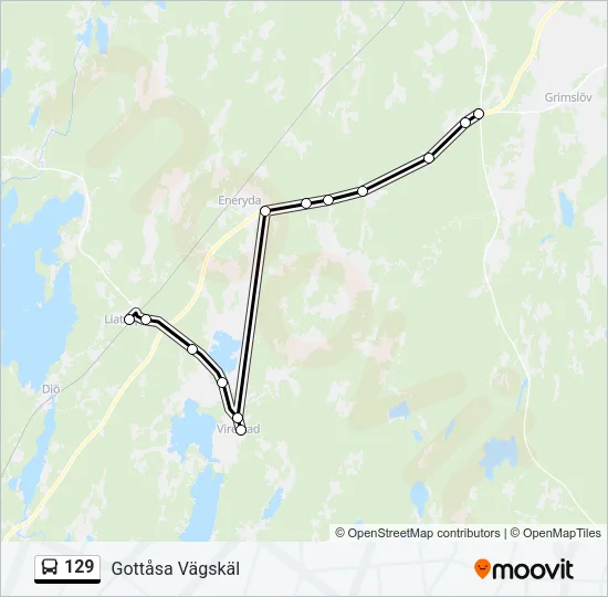 129 Bus Line Map