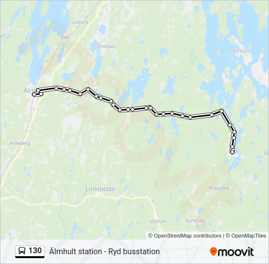 130 Bus Line Map