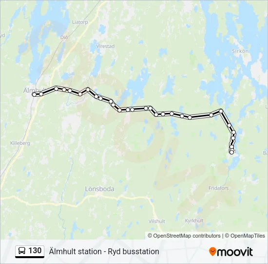 130 Bus Line Map