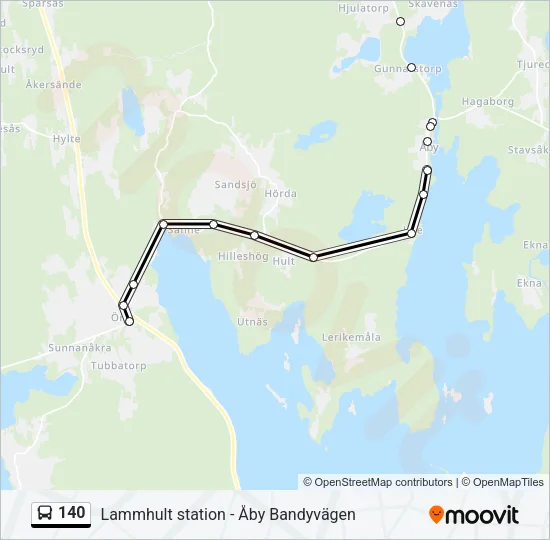 140 Bus Line Map