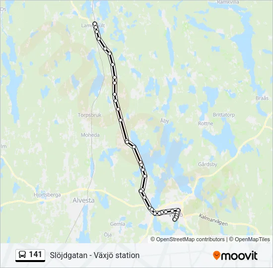 141 Bus Line Map
