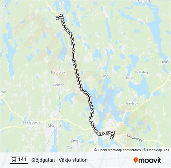 141 Bus Line Map