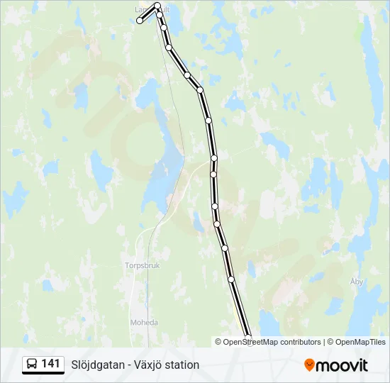 141 Bus Line Map
