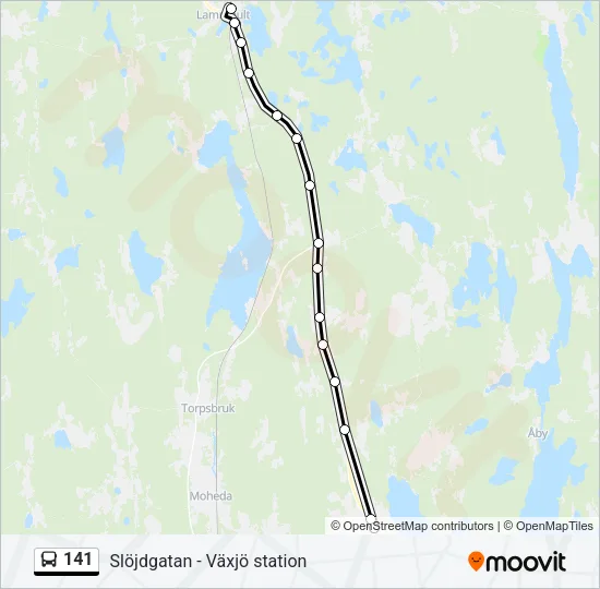 141 Bus Line Map