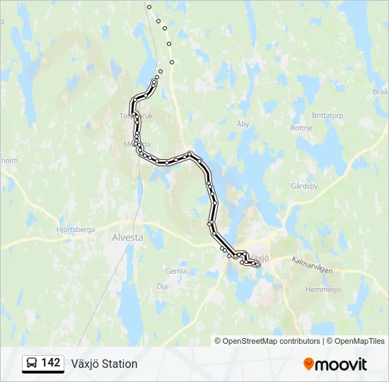 142 Bus Line Map