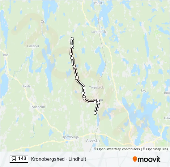 143 Bus Line Map