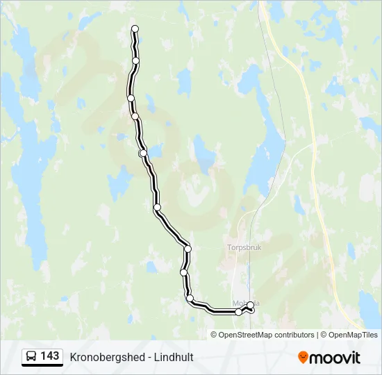 143 Bus Line Map