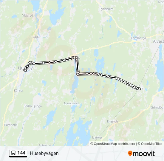 144 Bus Line Map