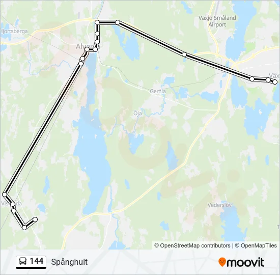 144 Bus Line Map