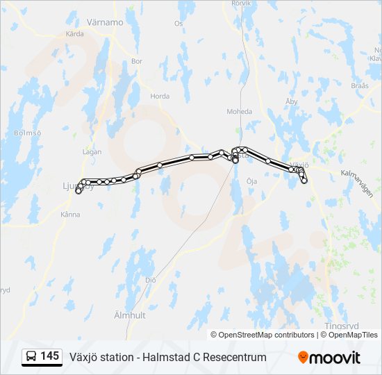 145 Route: Schedules, Stops & Maps - P G Vejdes Väg (Updated)