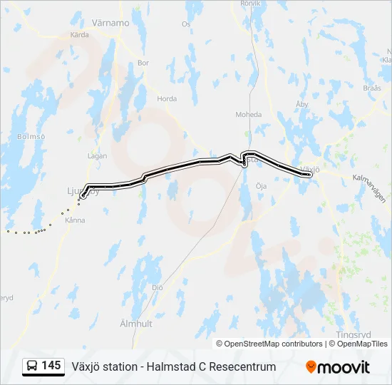 145 Bus Line Map