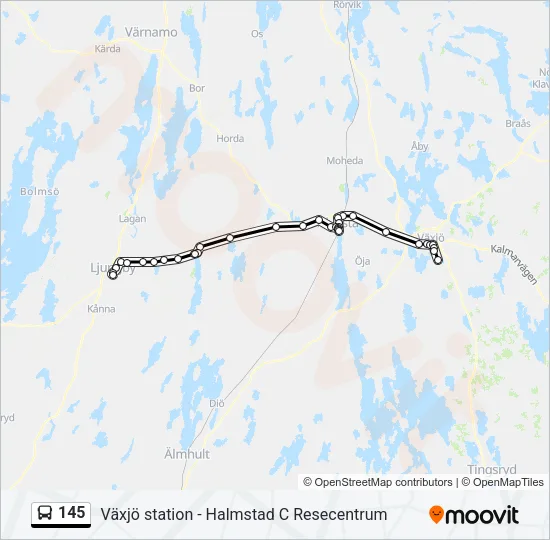 145 Bus Line Map
