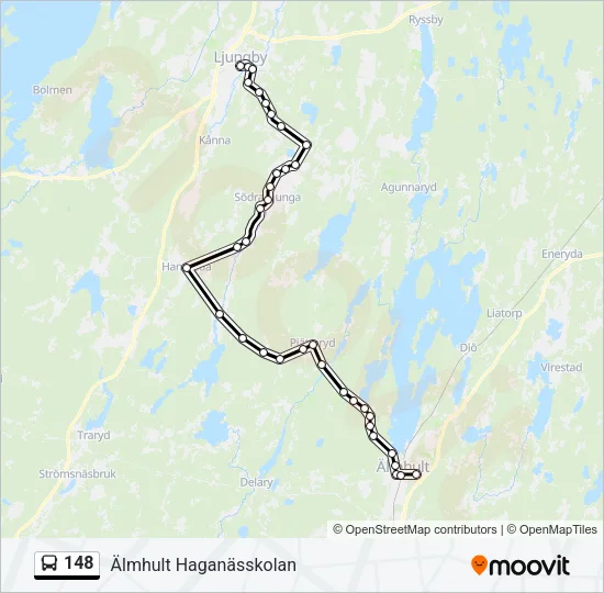 148 Bus Line Map